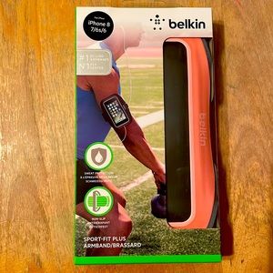 New and never opened IPhone belkin armband fits  iPhone 8 iPhone 7, 6s, iPhone 6